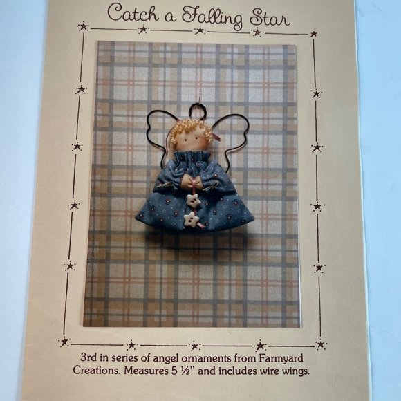 Catch a Falling Star Angel Ornament Pattern Metal Wings Farmyard Creations - Picture 2 of 9